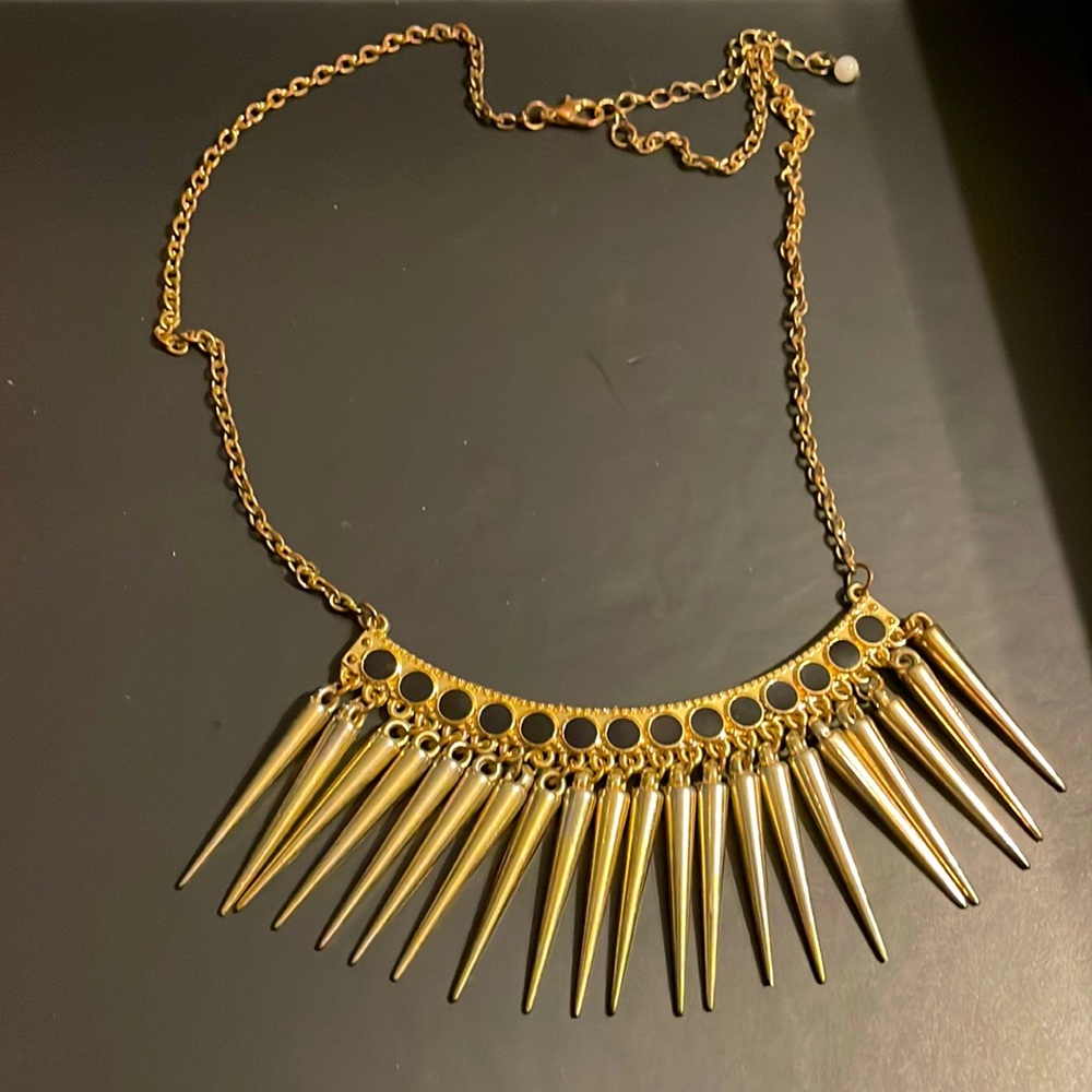 Gold and black necklace
